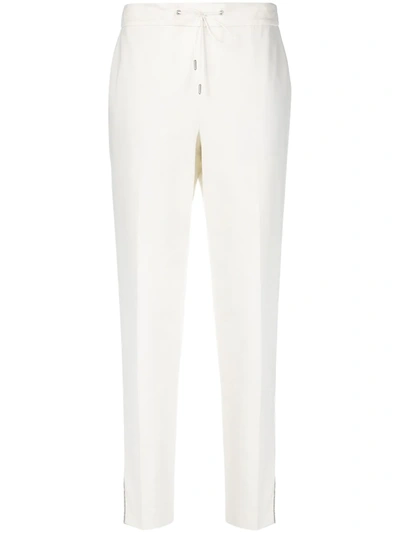 Shop Fabiana Filippi Slit Cuff Trousers In White