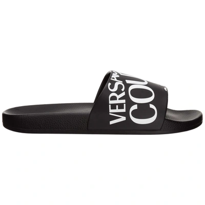 Shop Versace Jeans Couture Fire1 Slides In Nero