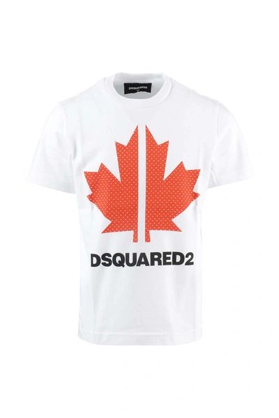 Shop Dsquared2 T-shirt In N Bianco