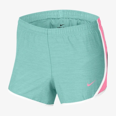 Shop Nike Dri-fit Tempo Big Kids' Running Shorts In Tropical Twist,sunset Pulse,white,sunset Pulse