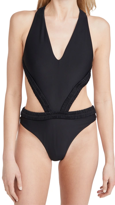Shop Devon Windsor Yara Full Piece Swimsuit In Black