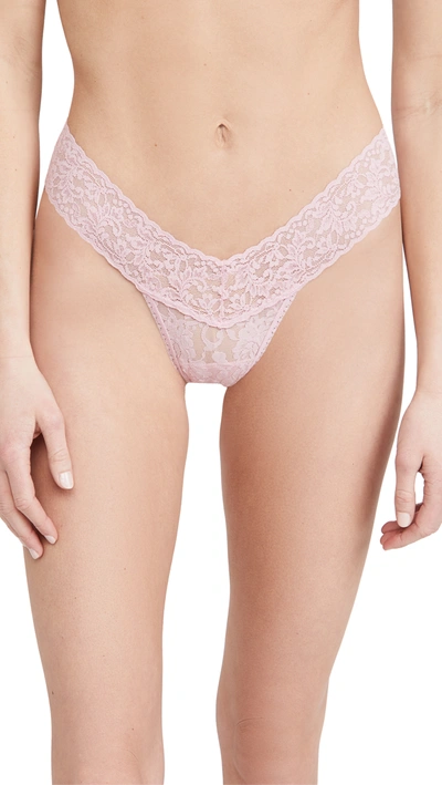 Shop Hanky Panky Signature Lace Low Rise Thong In Meadow Rose