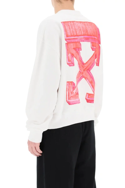 Shop Off-white Arrows Marker Crew Neck Sweatshirt In White