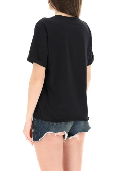 Shop Saint Laurent T-shirt With Logo Print In Black