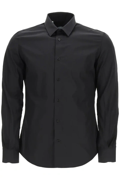 Shop Vincenzo Di Ruggiero Classic Poplin Shirt In Black