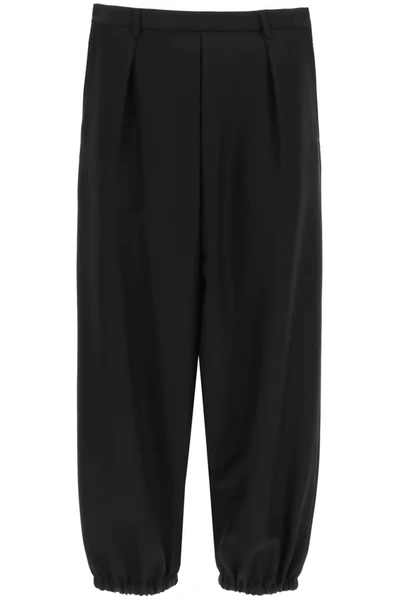 Shop Saint Laurent Hakama Trousers In Black