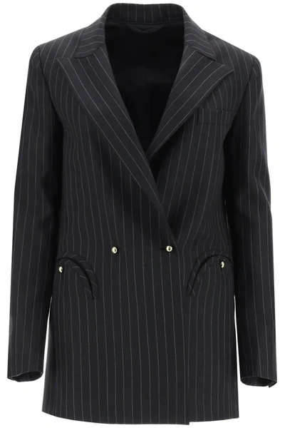 Shop Blazé Milano J-class Everyday Wool Blazer In Blue,grey