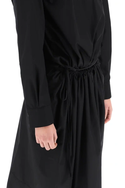 Shop Marni Long Poplin Dress In Black