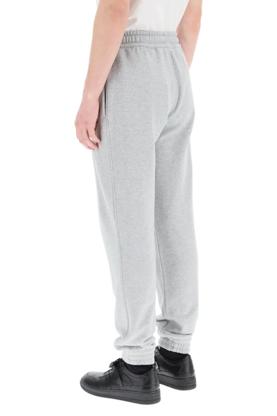 Shop Burberry Addison Jogger Pants In Grey