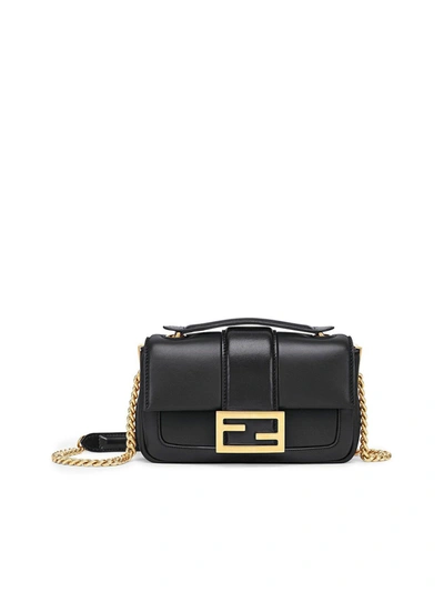 Shop Fendi Baguette Shoulder Bag In Black