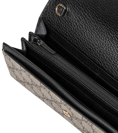 Shop Gucci Gg Marmont Leather Clutch In Black