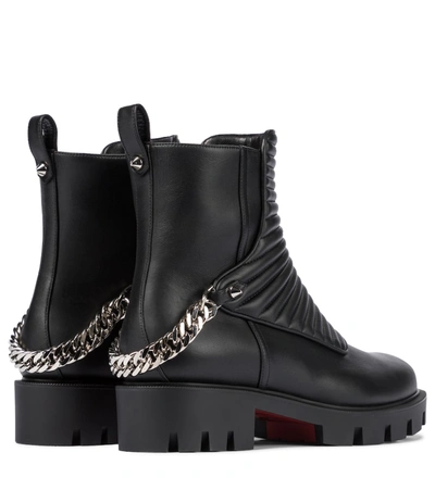 Shop Christian Louboutin Maddic Max Leather Combat Boots In Black