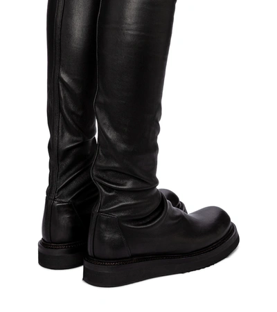 Shop Rick Owens Creeper Stocking Over-the-knee Boots In Black