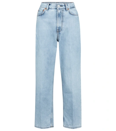 Shop Acne Studios High-rise Straight Jeans In Blue