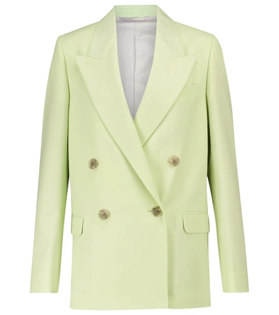 Shop Acne Studios Double-breasted Blazer In Green