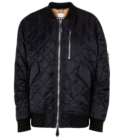 Shop Burberry Cowley Quilted Bomber Jacket In Black