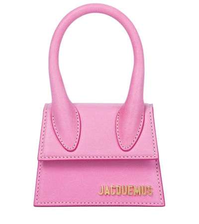 Shop Jacquemus Le Chiquito Leather Tote In Pink