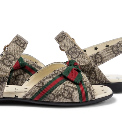 Shop Gucci Gg Canvas Sandals In Beige