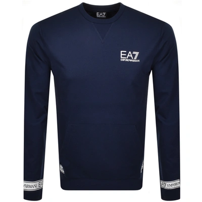 Shop Ea7 Emporio Armani Logo Sweatshirt Navy