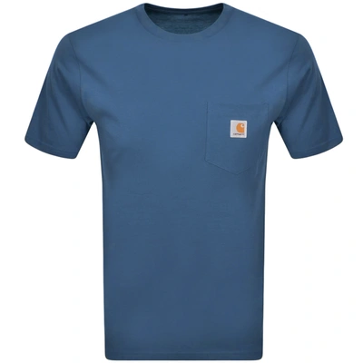 Shop Carhartt Short Sleeved Pocket T Shirt Blue