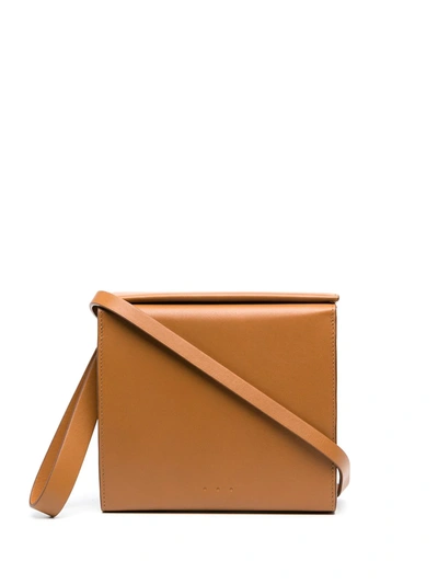 Shop Aesther Ekme Pouch Leather Clutch Bag In Brown