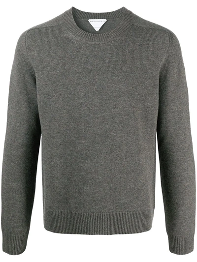 Shop Bottega Veneta Crew Neck Knitted Jumper In Grey