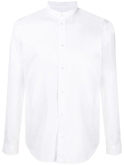 Shop Dondup Long-sleeve Cotton Shirt In White