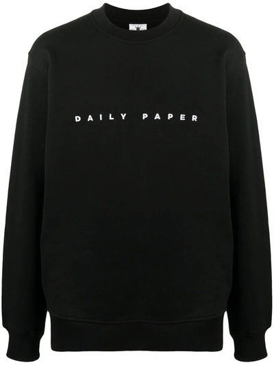 Shop Daily Paper Alias Logo-embroidered Sweatshirt In Black