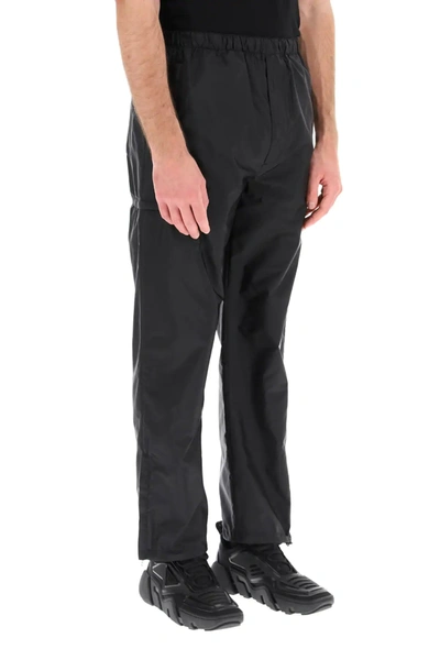 Shop Prada Jogger Trousers In Re-nylon Gabardine In Black