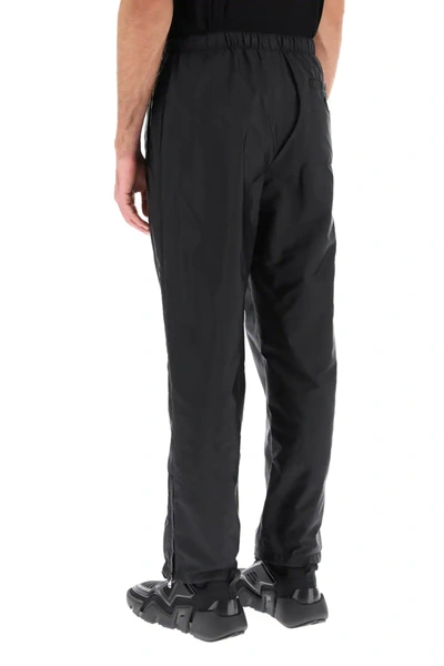 Shop Prada Jogger Trousers In Re-nylon Gabardine In Black