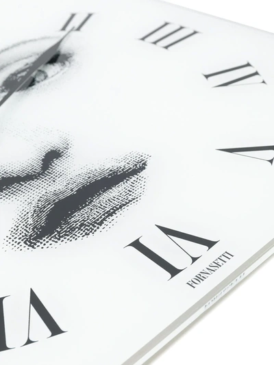 Fornasetti Square Face Wall Clock In White
