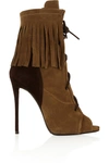GIUSEPPE ZANOTTI Fringed Suede Ankle Boots