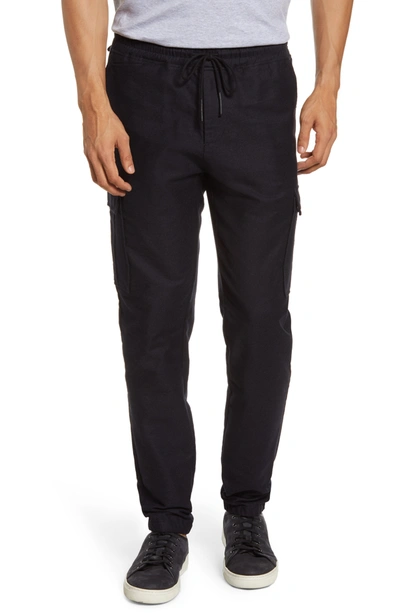 Shop Acyclic Woven Straight Leg Cargo Pants In Navy