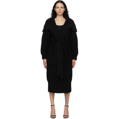 Shop Dolce & Gabbana Black Virgin Wool & Cashmere Rib Knit Cardigan In N0000 Nero