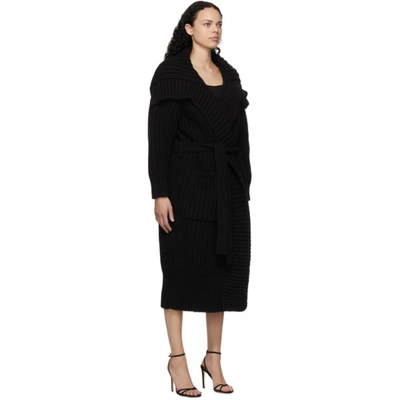 Shop Dolce & Gabbana Black Virgin Wool & Cashmere Rib Knit Cardigan In N0000 Nero