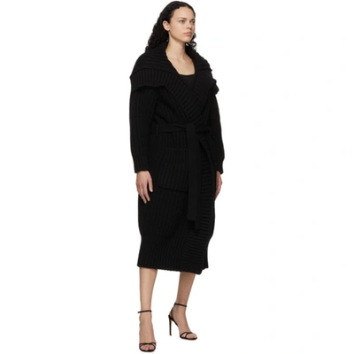 Shop Dolce & Gabbana Black Virgin Wool & Cashmere Rib Knit Cardigan In N0000 Nero