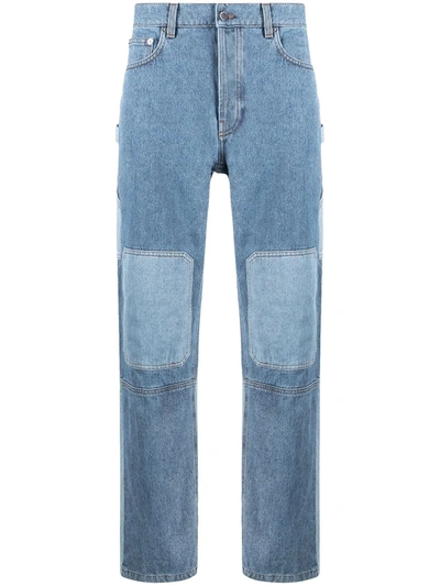 Shop Jw Anderson Patchwork-effect Jeans In Denim Blue