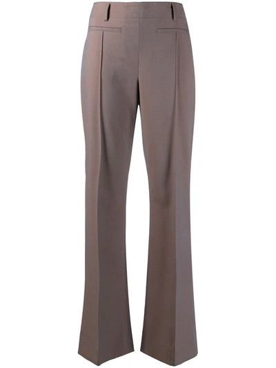 Shop Acne Studios Flared Tailored Trousers In Brown