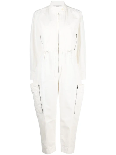 Shop Stella Mccartney Zip Detail Jumpsuit In White