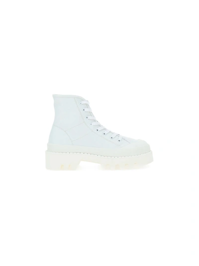 Shop Proenza Schouler Combat Boots In Off White