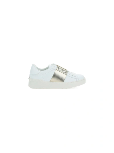 Shop Valentino Rockstuds Sneakers In Off White