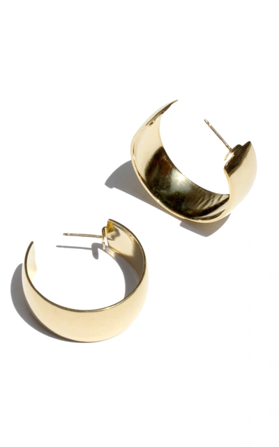 Shop Young Frankk Classic Hoop Earrings In Gold