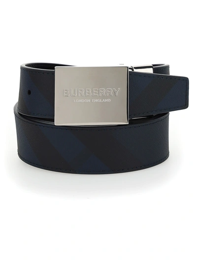 Shop Burberry Belt In Blue/black