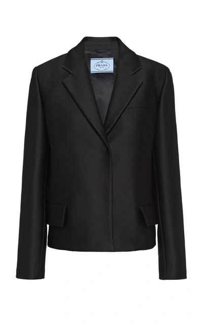 Shop Prada Women's Cropped Radzmir Blazer In Black
