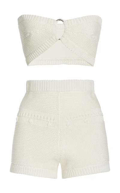 Shop Alexis Women's Kamea Cotton Bralette And Shorts Set In White