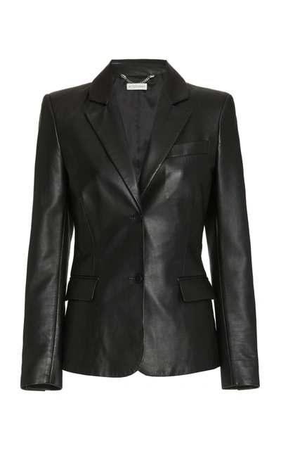 Shop Altuzarra Fenice Leather Jacket In Black