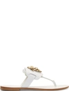 Versace White Leather Medusa Logo Sandals