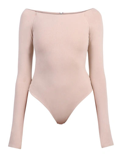 Shop Alice And Olivia Zadie Bodysuit In Beige