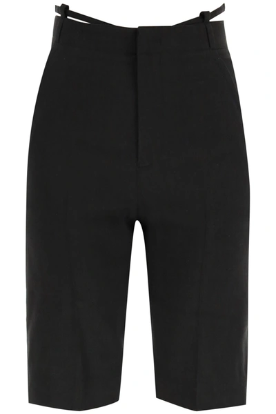 Shop Jacquemus Le Short Gardian Hemp Blend Shorts In Black (black)