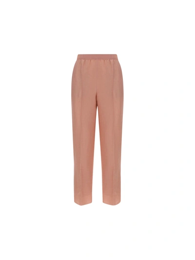 Shop Agnona Pants In Blush Pink